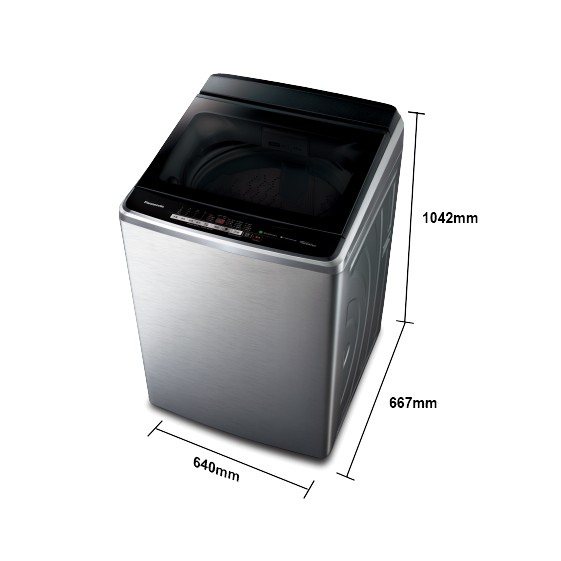 【大邁家電】Panasonic 國際牌 NA-V150GBS-S(不銹鋼) 15KG 變頻直立式洗衣機