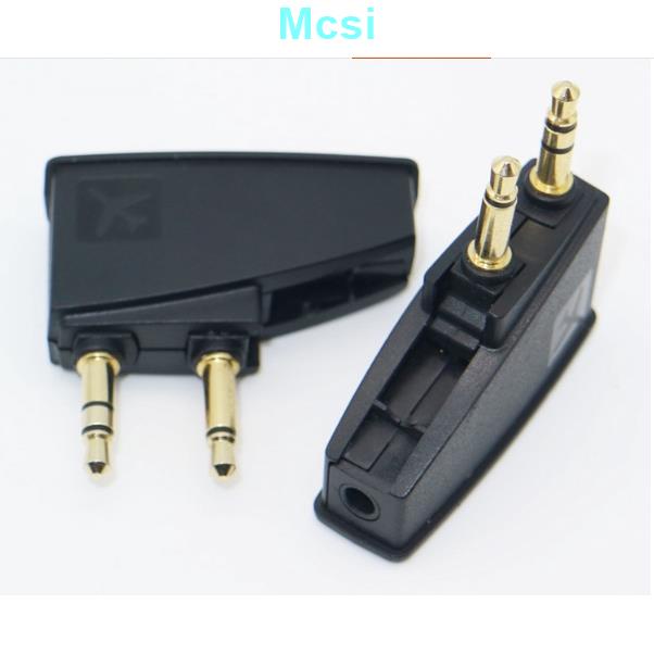 【Mcsi】適用Bose QC15 QC3耳機飛機插頭 QC25 QC35 QC20I降噪耳機航空音頻轉接頭 3.5mm