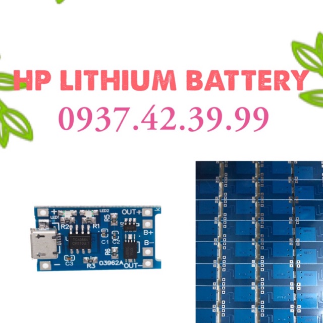 電池充電電路 1S 1A Micro TP4056