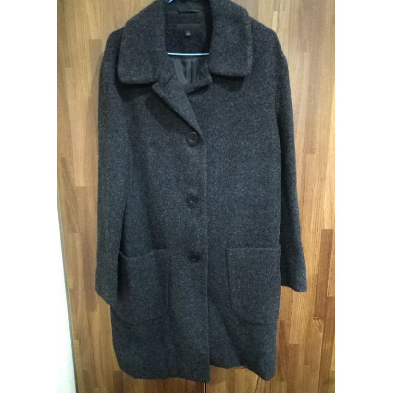 Uniqlo 羊毛大衣/深灰色/尺寸L/全新僅剪標