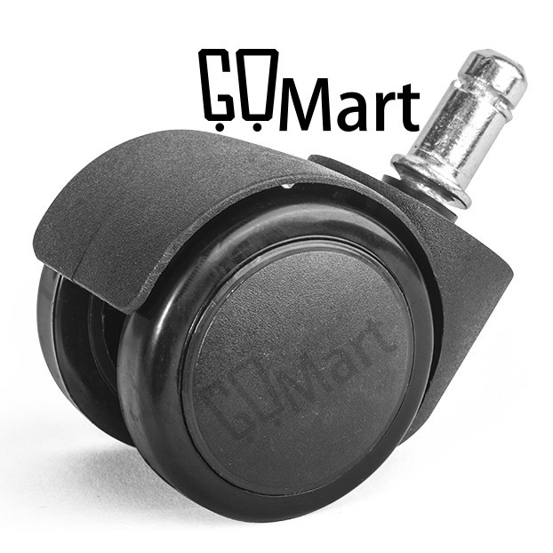 【GOmart】(下單以5顆為主)  黑灰白三色 辦公椅 電腦椅 PU輪 安靜 無聲 插口式 螺紋式