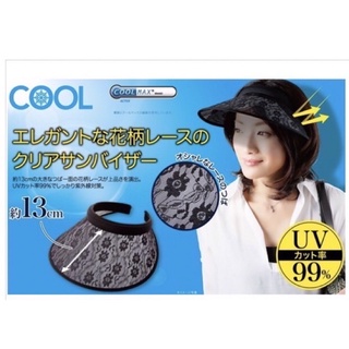 日本遮陽帽 COOL99%抗UV 日本進口蕾絲中空遮陽帽