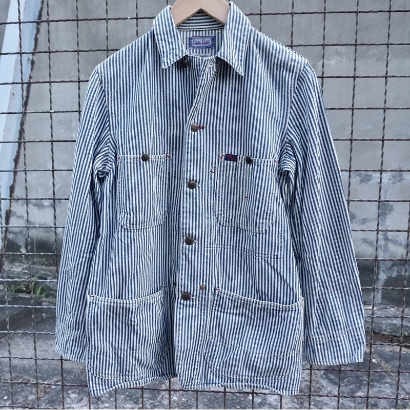 Blue Blue Japan 古著聖林公司日本製工裝外套work Chore Jacket 丹寧indigo 蝦皮購物