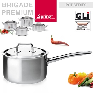 瑞士 SPRING Brigade Premium 18cm / 2.0L 2.7L單柄尊爵湯鍋不鏽鋼鍋蓋原廠正品