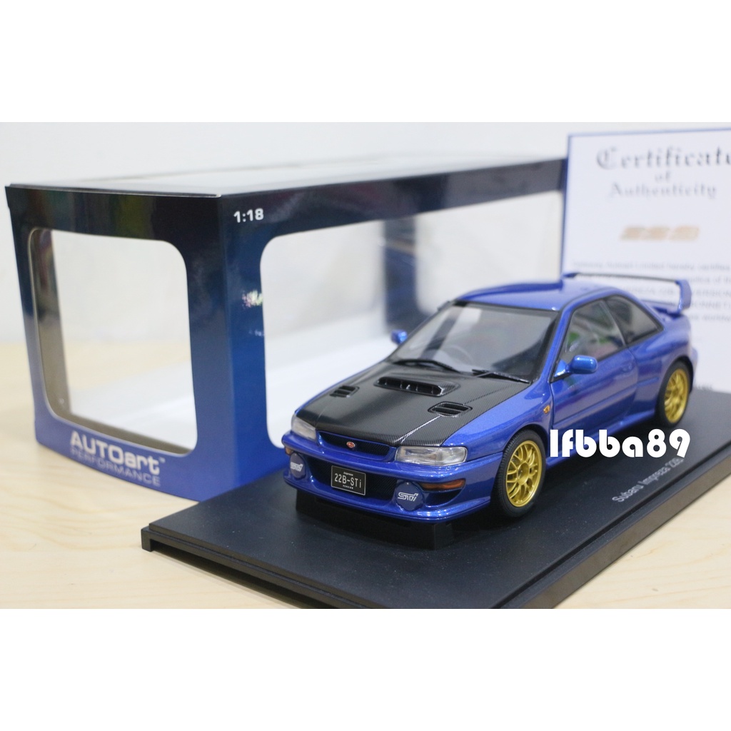 AUTOart 1/18 Subaru Impreza 22B STi version blue / carbon