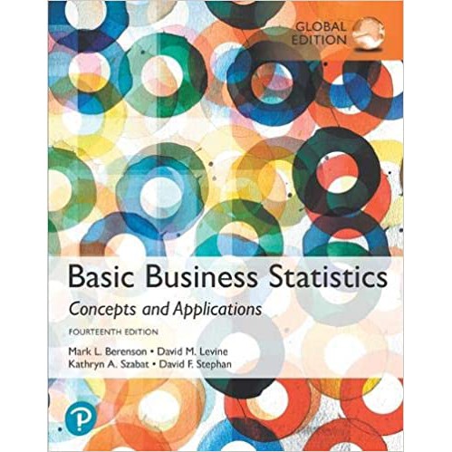 【胖橘子】BASIC BUSINESS STATISTICS 第14版 BERENSON	9781292265032
