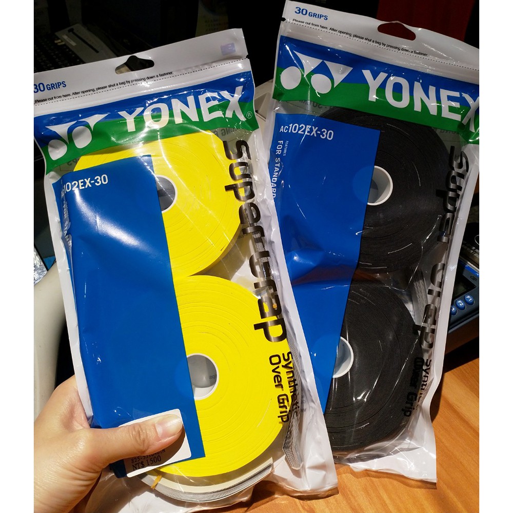 YONEX  AC102EX-30 專業握把布 (30條) AC-102EX-30黃/黑【S.E運動】