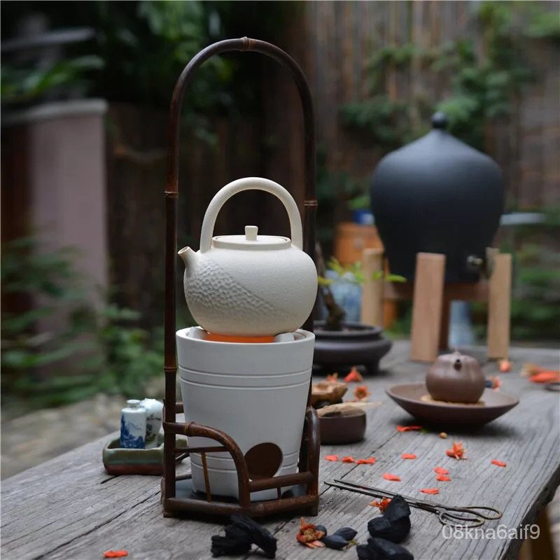 夕顔棚 棚 茶道具 木製 漆塗 煎茶棚 煎茶道具 古美術【k1327】 煎茶道具 線香筒 香筒 色漆雲鶴文 漢詩彫有 | 古美術ささき