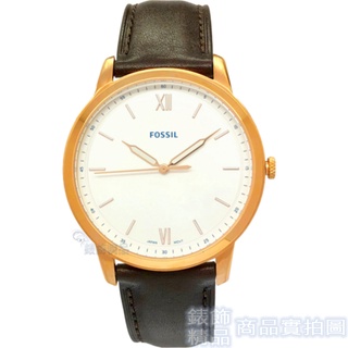 FOSSIL FS5463手錶 優雅紳士薄型款 44mm 咖啡色皮帶 男錶【澄緻精品】