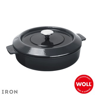 《WOLL》德國歐爾-IRON 28cm淺型鑄鐵鍋_灰