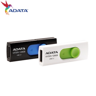 【台灣保固】ADATA 威剛 UV320 USB 3.2 32G 64G 128G 推式 高速隨身碟 黑藍/白綠