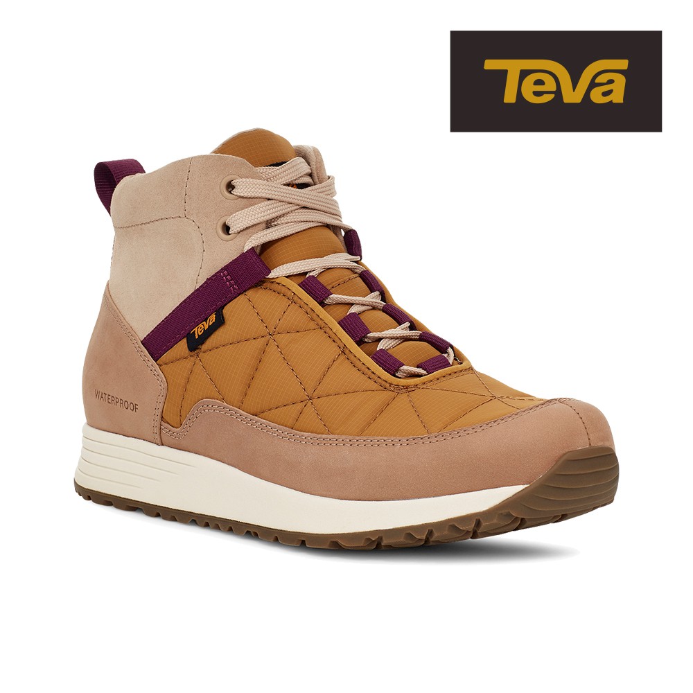 【TEVA】女 Ember Commute WP 高筒防水戶外休閒鞋/登山鞋-奶茶金屬色 (原廠現貨)