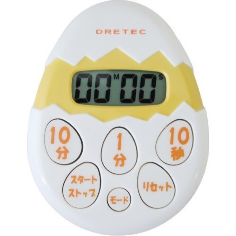 ❤Lika小舖❤日本帶回 DRETEC 水煮蛋~可愛蛋形造型~可掛式計時器~背面磁鐵可吸冰箱~有時鐘功能