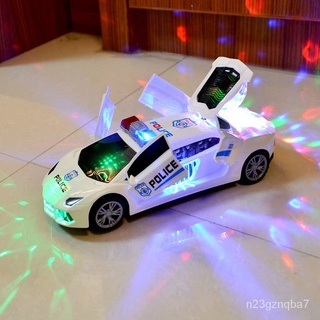 🔥🔥🔥熱賣中 新款兒童跳舞旋轉萬嚮警車電動玩具車男孩寶寶音樂燈光變形小汽車 2Q9K