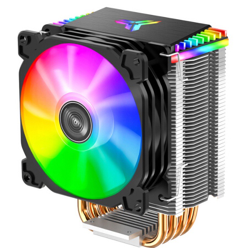 喬思伯 CR-1400 双风扇版 塔式CPU散熱器 主板5VARGB同步 4熱管 PWM風扇 AMD靜音i5 RGB風扇