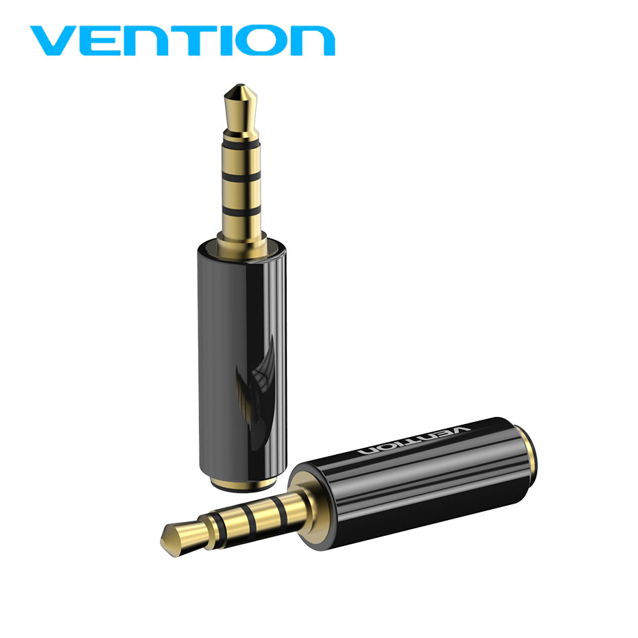 Vention 4 極 3.5mm 至 3.5mm RCA 音頻鍍金耳機插頭連接器插孔適配器插頭插孔立體聲耳機