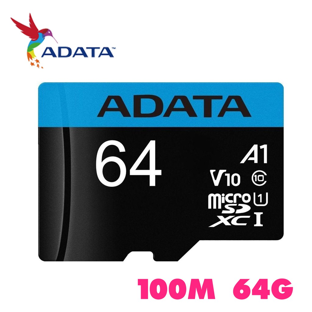 限量 威剛 64G 128G 25G 100M A1 microSD SDXC TF C10 記憶卡 附轉卡 小卡 藍卡