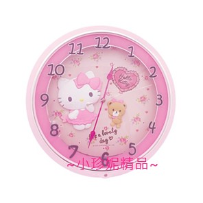 ~小珍妮精品~台灣製造超靜音 立體KT 光控 整點音樂HELLO KITTY掛鐘 JM-W6400