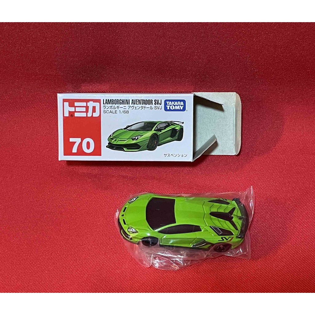 內AA 櫃 ： 1/68 TOMICA 70 藍寶堅尼 蠻牛 LAMBORGHINI AVENTADOR SVJ　天貴