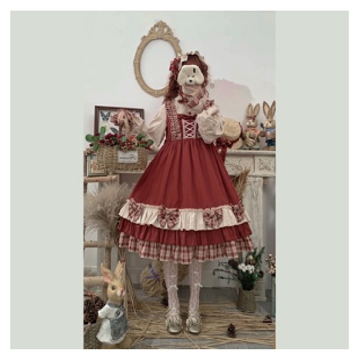天使織坊★《漿果少女》- Lolita 日系森系 OP 長袖洋裝 復古
