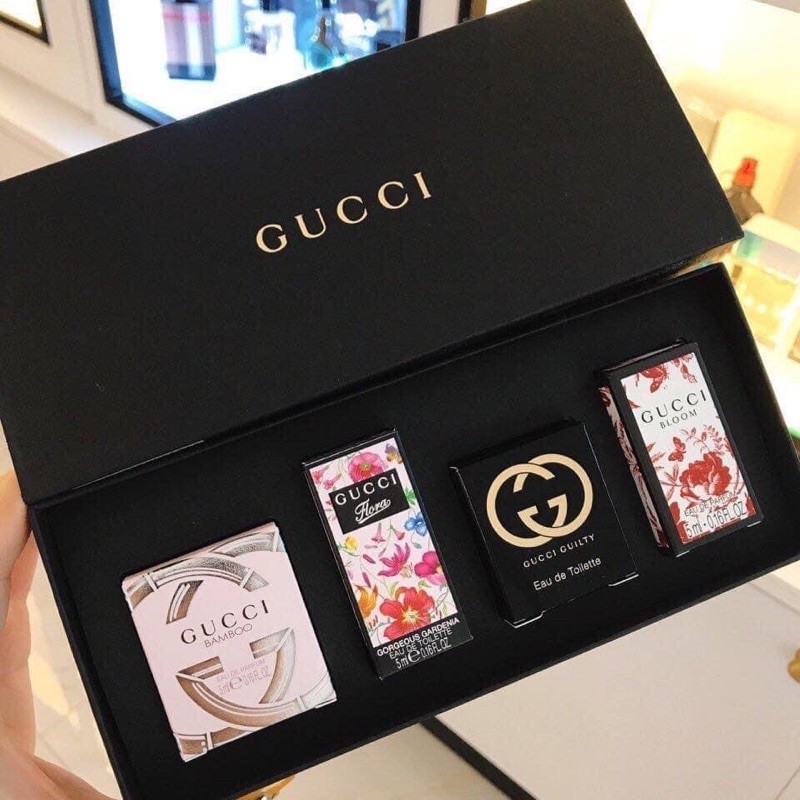 GUCCI 小香水禮盒4入組 (5ml*4入) (竹棻+梔子花+罪愛+綻放)