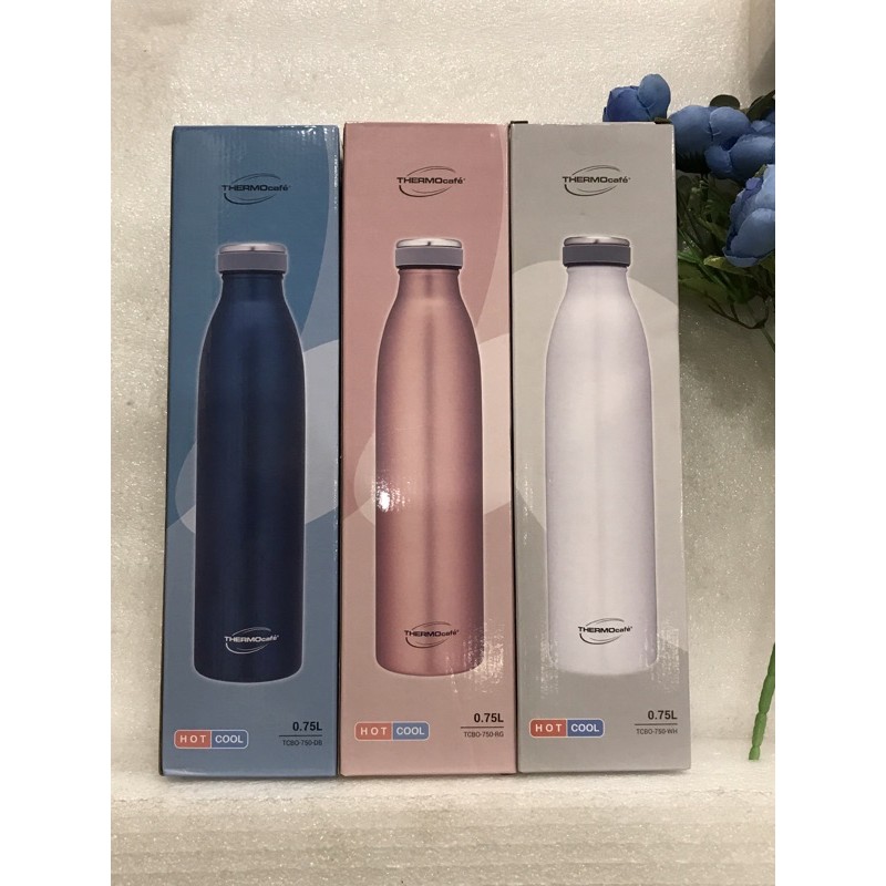 【THERMOcafe】北歐風不鏽鋼真空大容量運動瓶750ml(TCBO-750-三色選-保溫杯-膳魔師同集團)