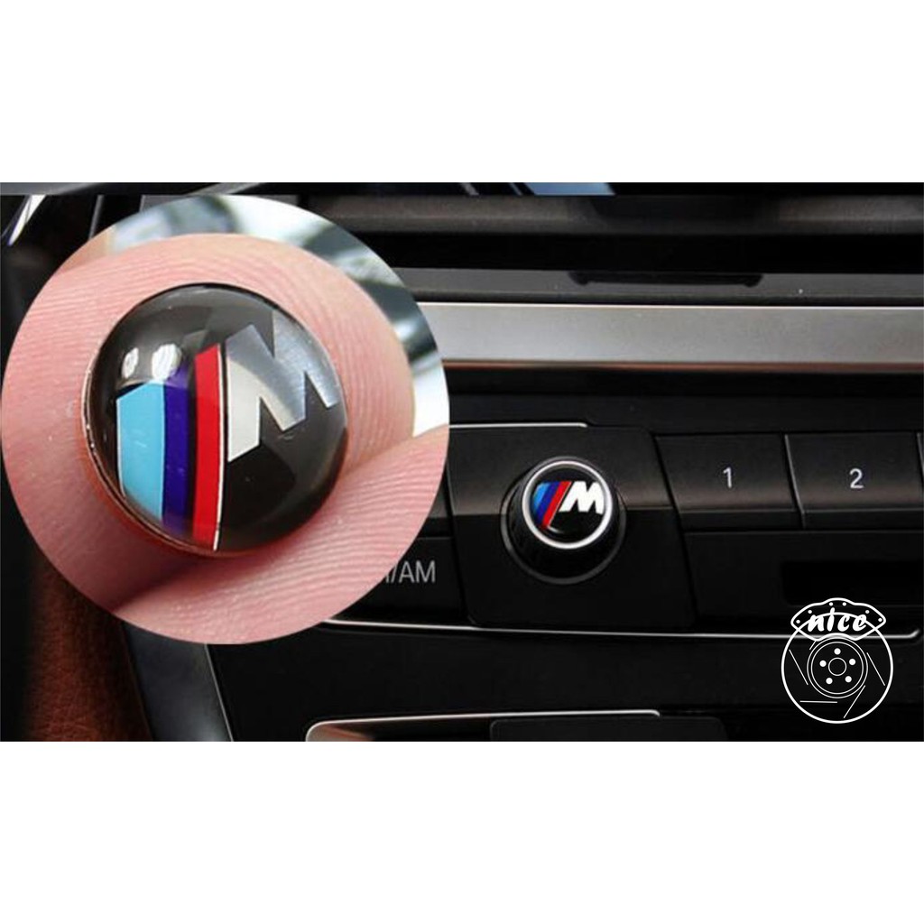 BMW寶馬系列內飾改裝 M版車標 改裝車貼I-DRIVE 音響旋鈕貼 多媒體旋鈕