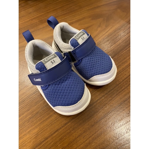 （二手童鞋）Combi藍色NICEWALK成長機能學步鞋(S1Z3BLB)尺寸13.5公分/二手/童鞋