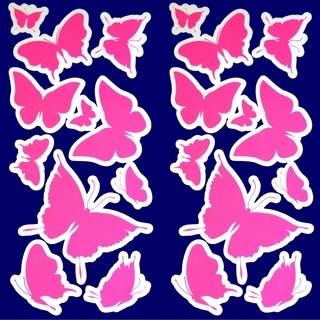 義大利進口HOME DECOR 夜光貼 15cmX31cm(2圖) 彩蝶(C77224)