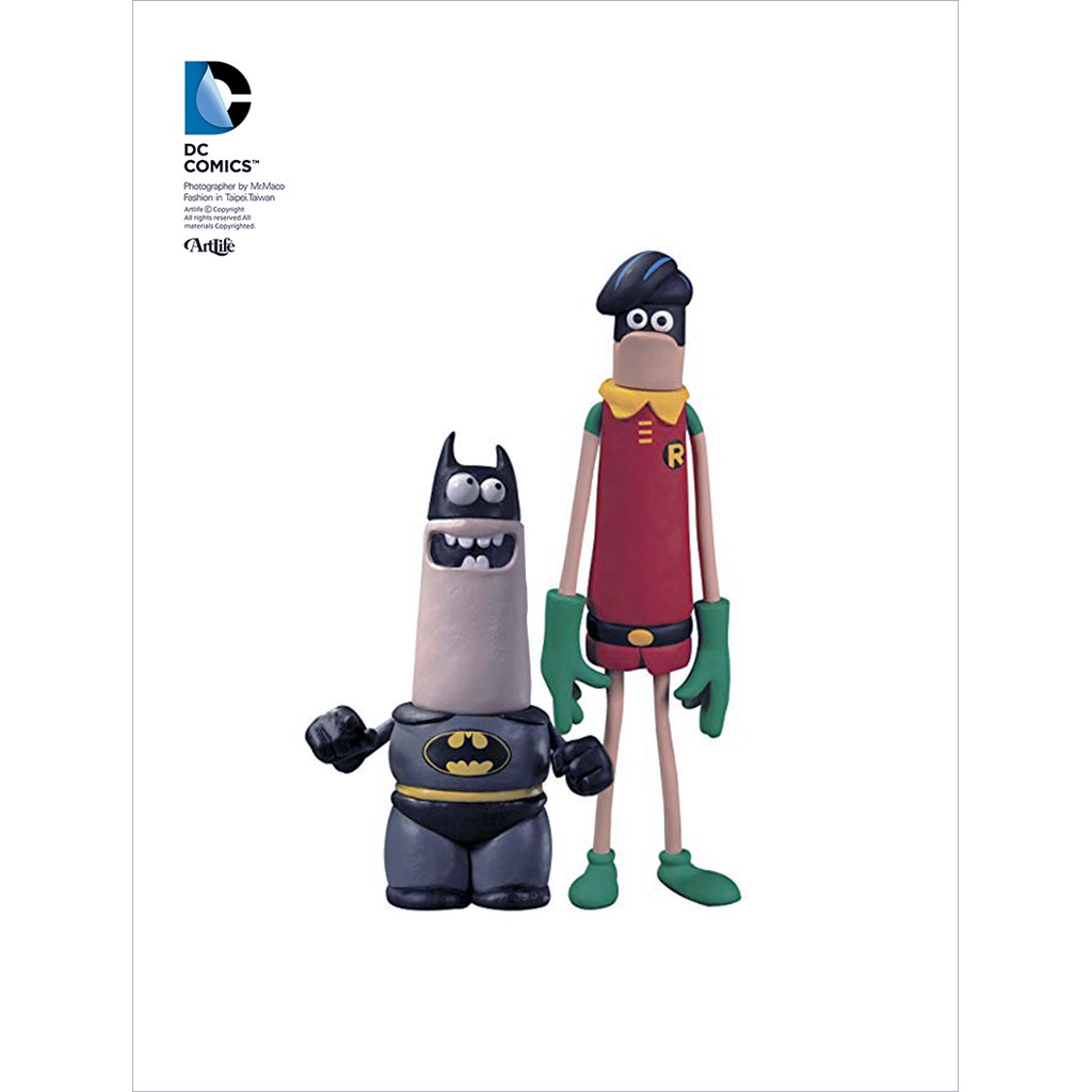 Artlife ㊁ DC Comics AARDMAN Batman &amp; Robin Exclusive 黑蝙蝠俠 羅賓