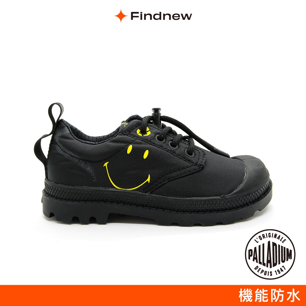 PALLADIUM SMILEY BE KIND微笑低筒防水靴童鞋 黑色 57290-008【Findnew】