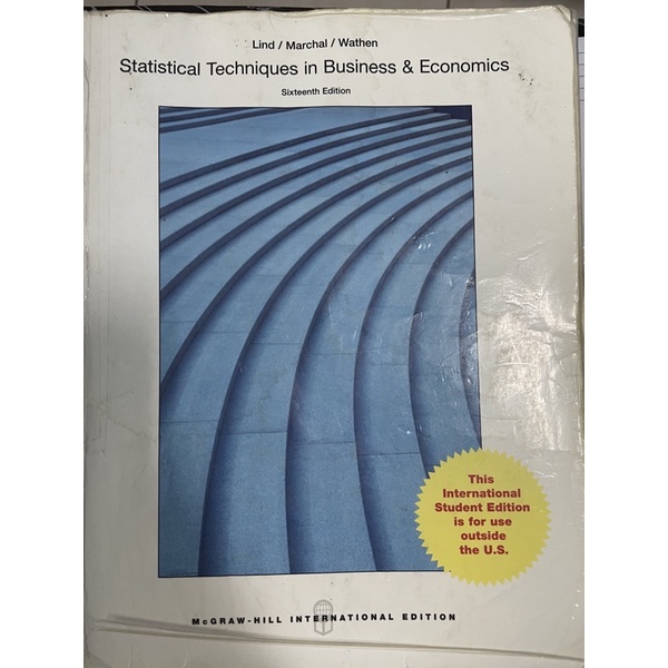 統計學 Statistical Techniques in Business &amp; Economics