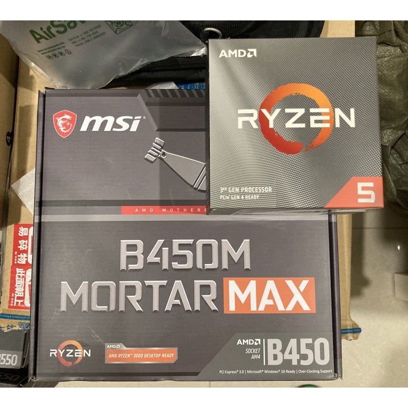 ［全新未拆］AMD R5 3600 + MSI B450M MORTAR MAX