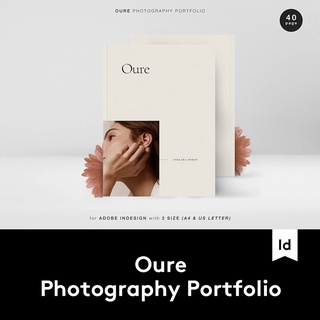 Oure Portfolio 時尚女性服裝攝影作品集畫冊雜誌設計INDD模板G2020071802