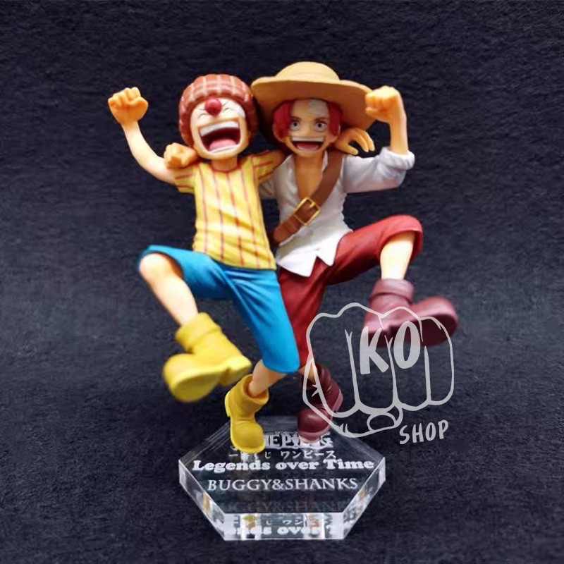 ✊KO✊ 海賊王一番賞legends over time E賞 海賊見習生 小丑巴基 紅髮傑克 香克斯透明壓克力公仔底座