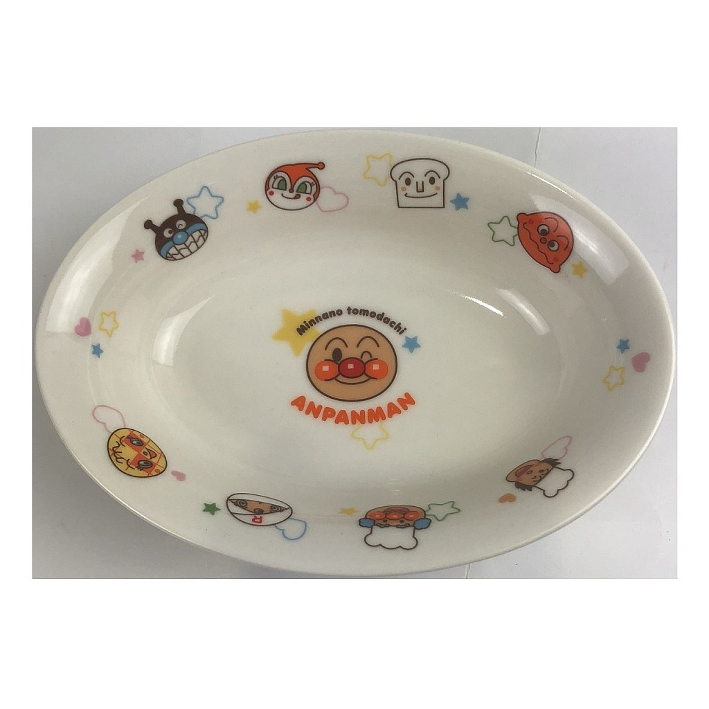 花見雜貨 日本製全新正版anpanman麵包超人系列人物磁器陶瓷器深盤咖哩盤橢圓形大飯碗寬口好裝質感佳 蝦皮購物