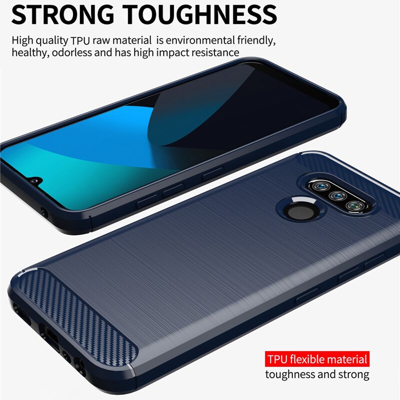 超薄適用於 LG G6 G7 V30 V30S Plus G8 G8S G8X ThinQ 保護殼保護套矽膠碳纖維防震軟