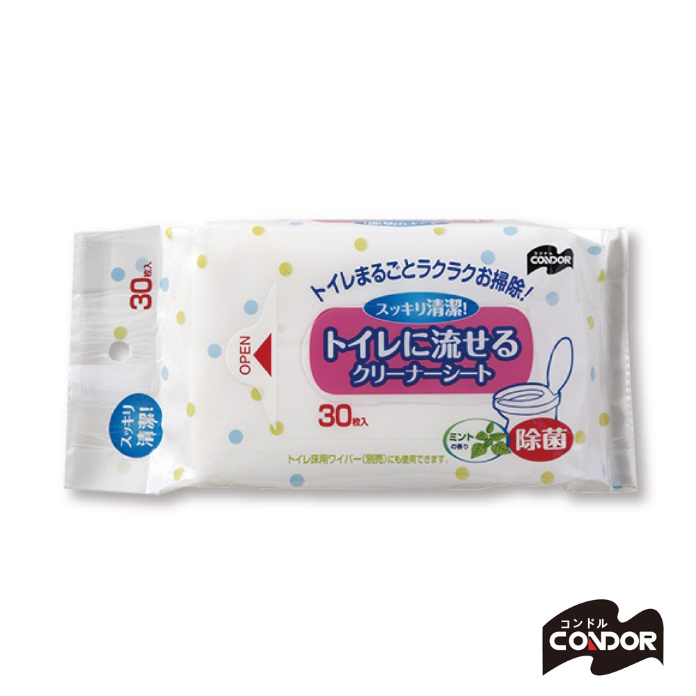 【日本山崎】CONDOR水溶性抗菌濕紙巾-薄荷香 30張入