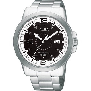 ALBA 雅柏 男時尚運動腕錶(AS9163X)-黑/44mm