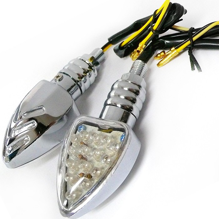 235A148  LED-4 方向燈 鍍鉻殼黃光2入  LED 方向燈 轉向燈  摩托車 重機 尾燈 改裝 機車 電動車