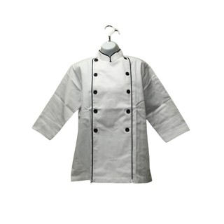 廚師服 立領雙排扣七分袖上衣 大尺碼 台灣製造
