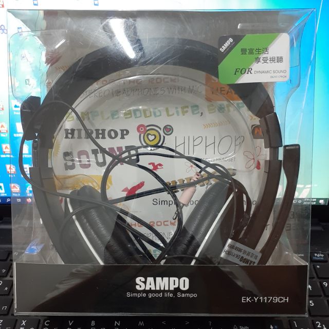 🎈✨誠信販售™✨SAMPO EK-Y1179CH 頭戴式 電腦 耳機 麥克風 喇叭 可調式伸縮加長桿(非娃娃機夾物)