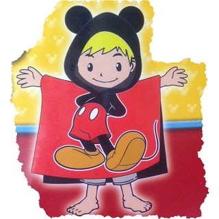 迪士尼 Disney 米奇 幼兒連帽浴巾 純棉浴巾斗篷 寶寶披風沙灘巾 棉浴袍 連帽浴巾 彌月禮