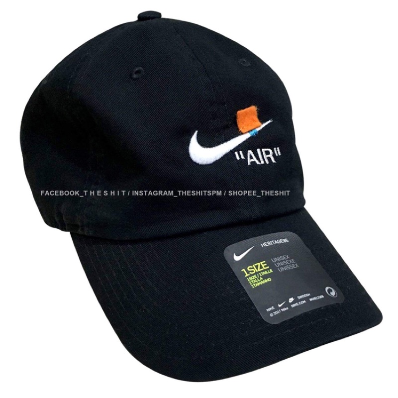 Off-white THE TEN Virgil Abloh "AIR" cap 正品Nike彎帽/老帽可調節尺寸| 蝦皮購物