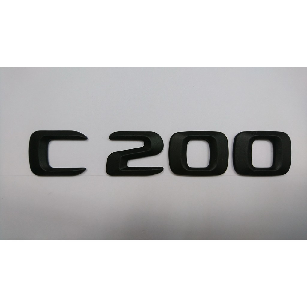 ~圓夢工廠~ 賓士 Benz W205 2015 16 17 18 C200 消光黑後車箱字貼 字體同原廠款式
