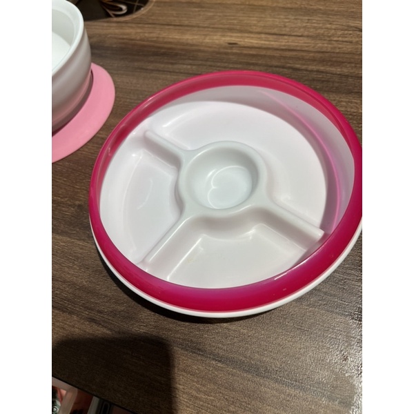OXO tot 分隔餐盤/學習餐盤/ 學習碗莓果粉+防護鏡3個