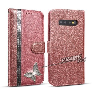 A51 A71 M40S三星NOTE10+PLUS 5G鑽石蝶戀手機皮套保護軟殼翻蓋插卡支架放照片S20 S10 S9