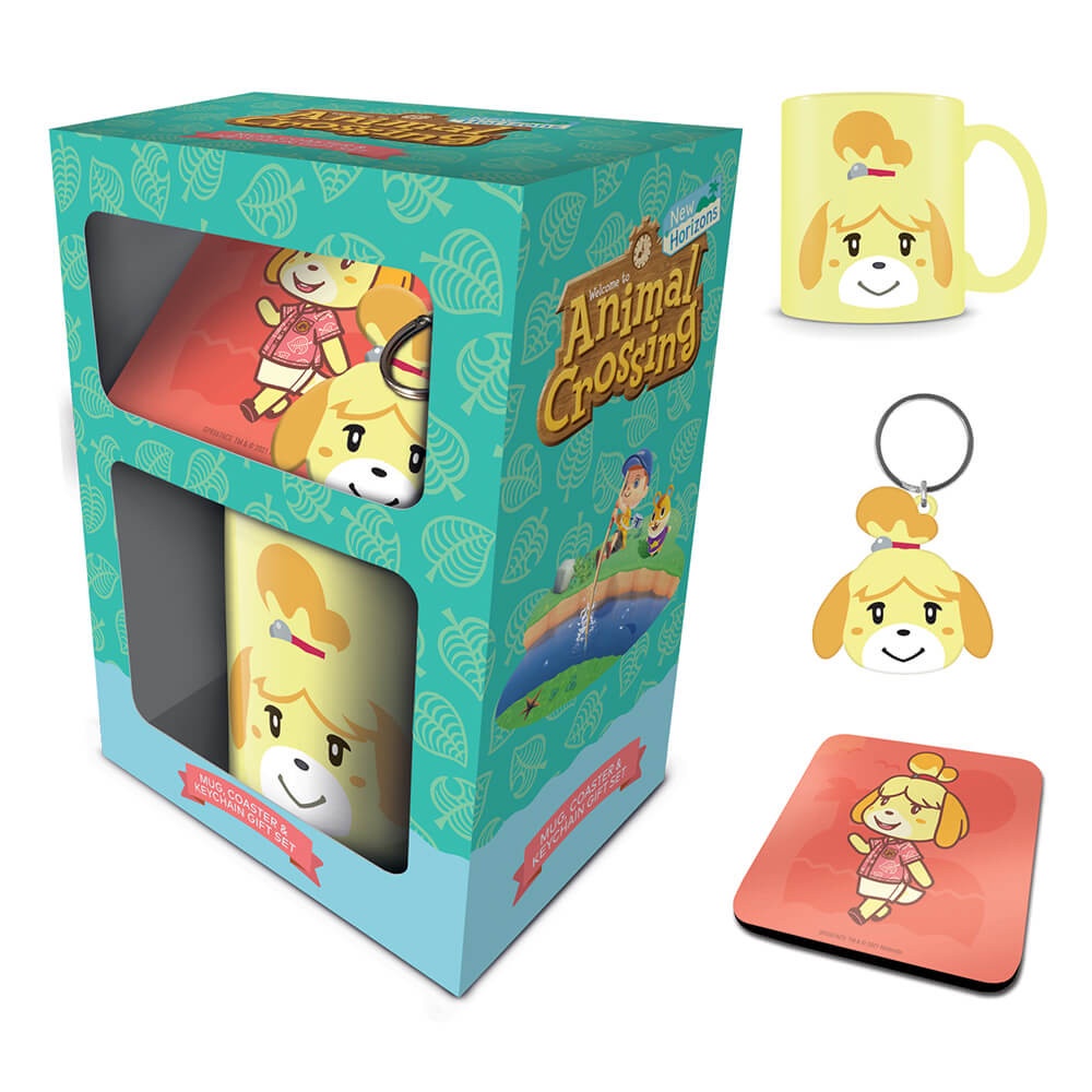 【動物森友會】Animal Crossing ISABELLE  西施惠高級禮物組 (內含馬克杯、杯墊、鑰匙圈)