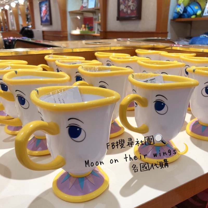 日本代購 現貨在台 迪士尼代購 Disney Store 美女與野獸 茶壺媽媽 阿奇杯 茶杯 存錢筒 聖誕節 交換禮物