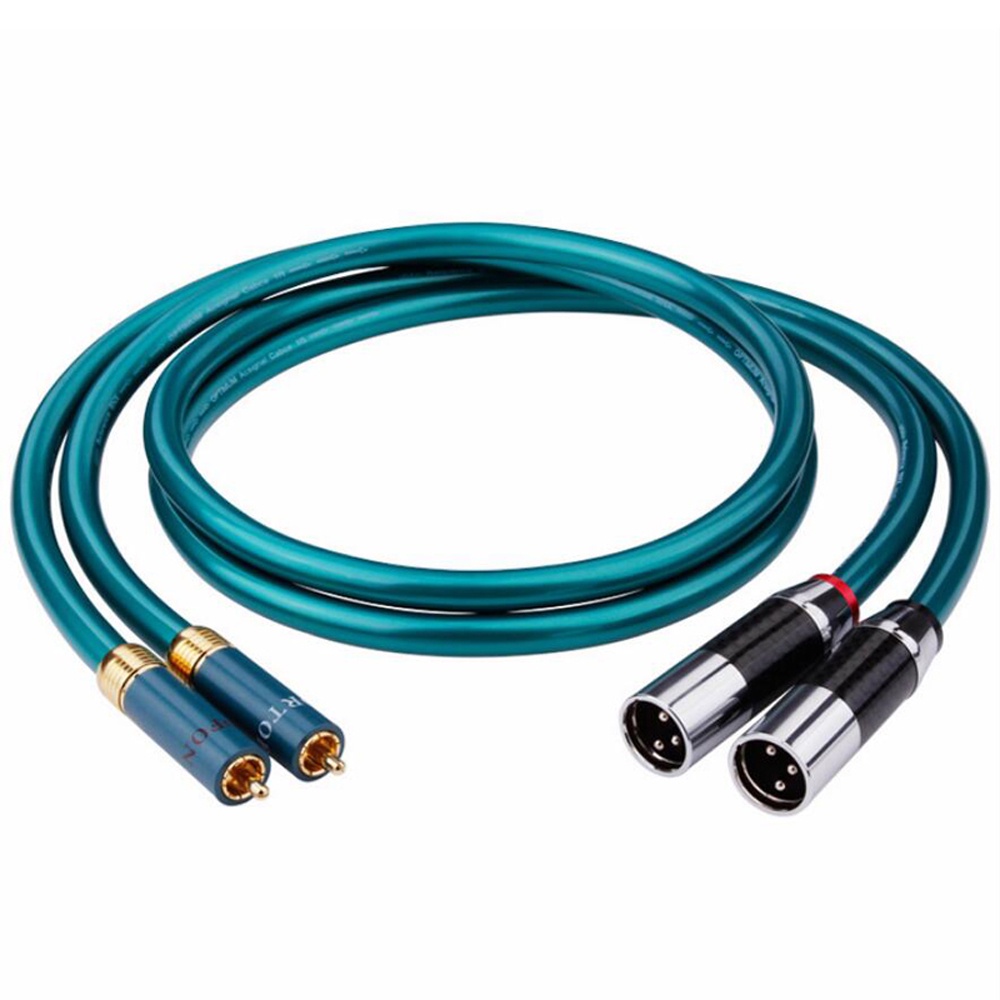 Hifi 8N OCC Ortofon RCA 電纜高端 CD 放大器互連 2RCA 到 2XLR 公/母音頻電纜